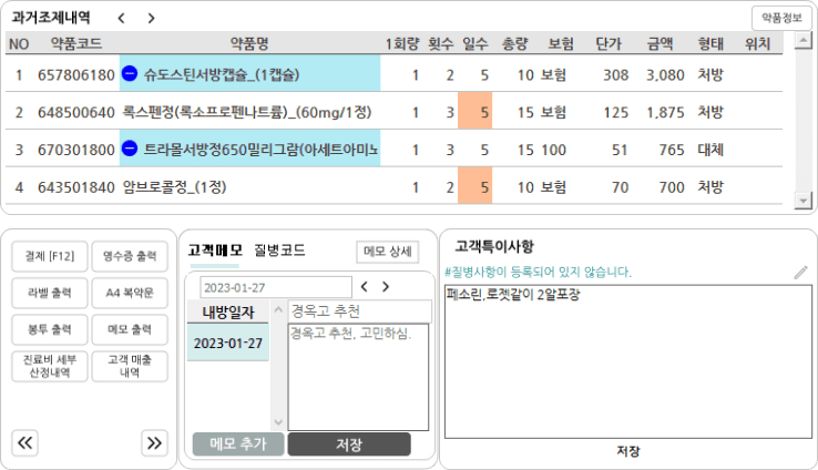 PMR 약력 관리 이미지